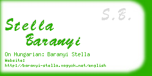 stella baranyi business card